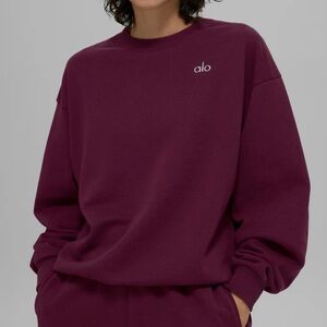 Alo Accolade Crew Neck Pullover NWT Burgundy
